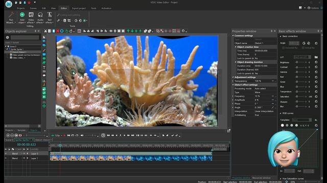 How to create underwater wave effect in VSDC Free Video Editor смотреть онлайн