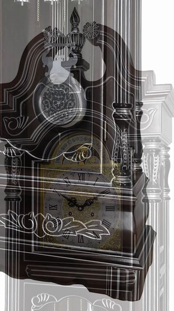 Напольные часы Columbus CR9221-PS-WE «Черный лебедь» silver смотреть онлайн