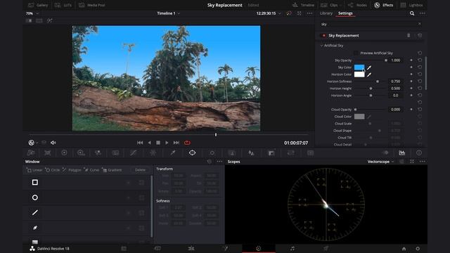 Sky Replacement in DaVinci Resolve 18.1 (FREE version) смотреть онлайн