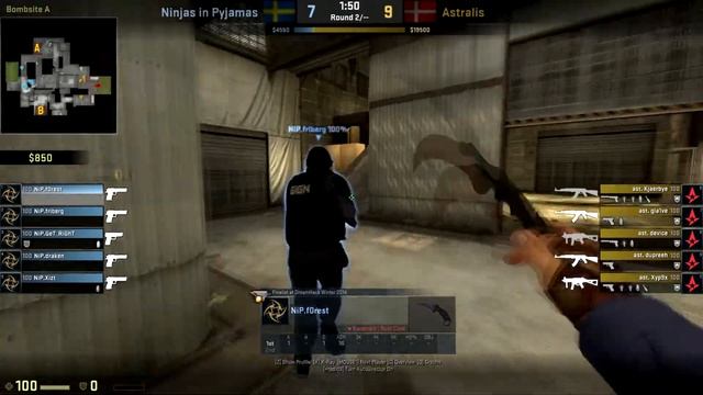CS:GO POV Demo NiP f0rest (27/19) vs Astralis (de_cache) смотреть онлайн