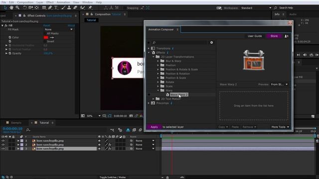 Efeito WAVE WARP / Imagem Ondulada - TUTORIAL AFTER EFFECTS смотреть онлайн
