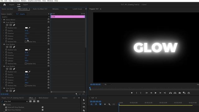 Glowing Text in Premiere Pro | Glow Effect Tutorial | No Plugins смотреть онлайн