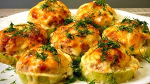 Бомбически вкусный Ужин! Запеченные КАБАЧКИ С ФАРШЕМ В ДУХОВКЕ! Просто, но родные обожают!