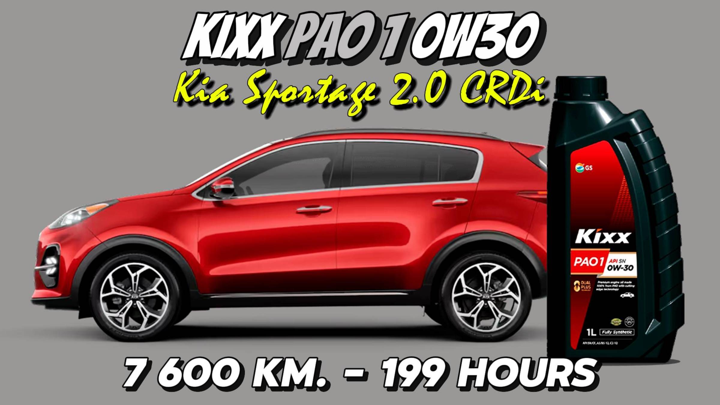 Kixx PAO 1 0w30 C3 (отработка из Kia 2.0 CRDi - 7 600 км., 199 моточасов).