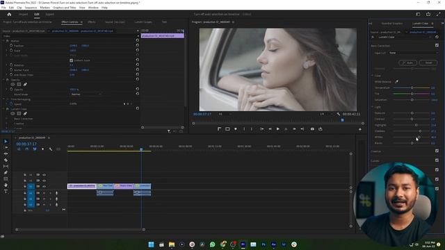How To Turn On/Off Auto Clip Selection In Premiere Pro Timeline