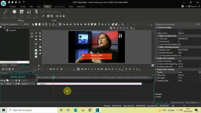 How to echo your voice in VSDC Free Video Editor? смотреть онлайн