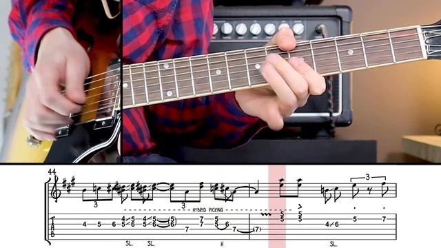 Blues Shuffle in A _ Solo Tabs & Jam Track (Gibson ES 335) смотреть онлайн