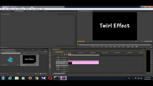 Adobe premiere pro cs6 Twirl Effect | How to make rolling text video смотреть онлайн