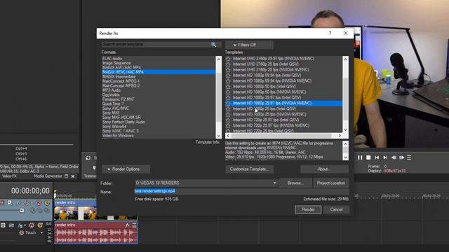 Best 1080P Render Settings Vegas Pro 18 смотреть онлайн