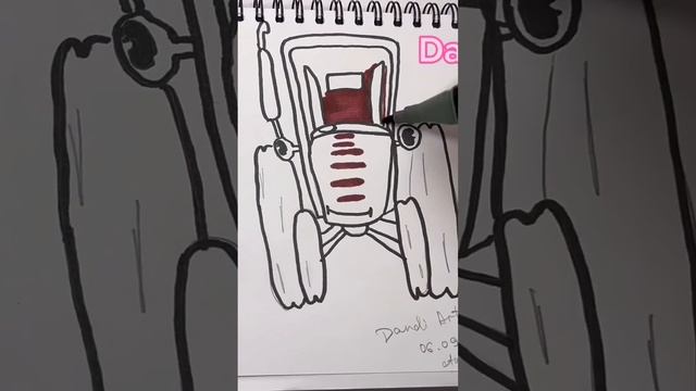 Раскраска Красного трактора и барана в прицепе! #dandiart #drawing #рисование #coloring смотреть онлайн