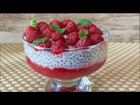 Чиа пудинг с малиной смотреть онлайн