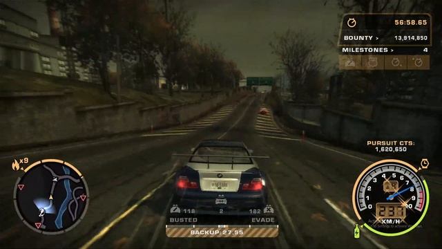 BMW M3 GTR 1-10 Heat Level Police Pursuit - Need for Speed Most Wanted смотреть онлайн