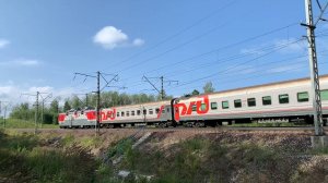 Грузовые и пассажирские поезда РЖД в Сибири летом | Железная дорога | Транссиб