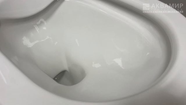 Унитаз подвесной AVS Тоник безободковый с сиденьем 801-0032-P-R-GW смотреть онлайн