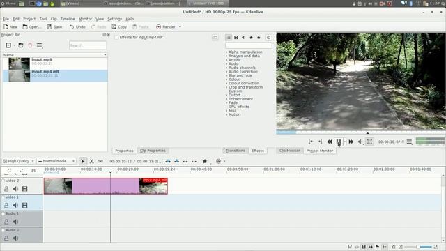 Kdenlive Video Editor Tutorial: Stabilisation Effect Video