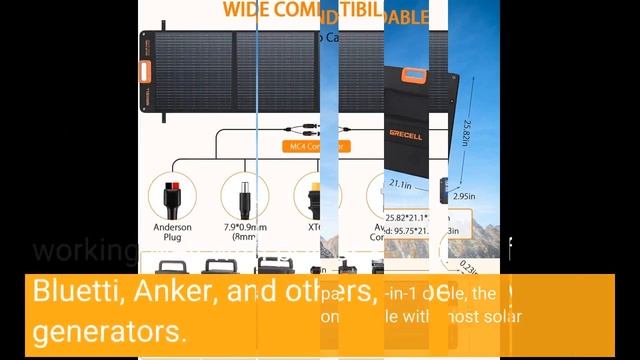 GRECELL 200W Portable Solar Panel for Power Station смотреть онлайн
