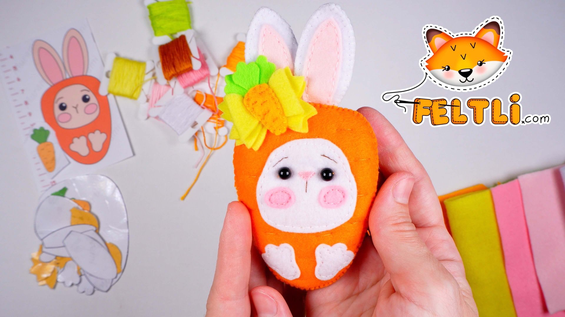 Мастер-класс ЗАЙЧИК в морковке из фетра своими руками Зайчик из фетра от Мастерской игрушек Мурами смотреть онлайн