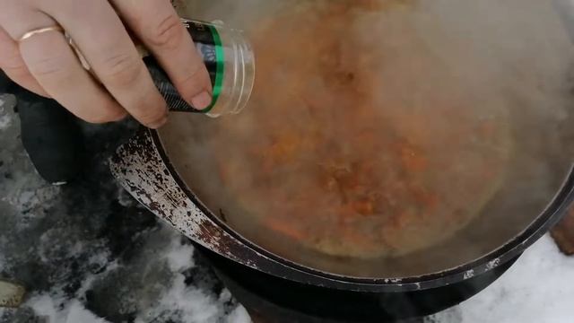 А сегодня у нас Плов в казане на костре. смотреть онлайн