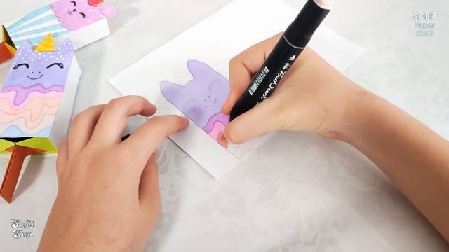 Origami Paper Popsicle Box | DIY Sofit PaperCraft смотреть онлайн