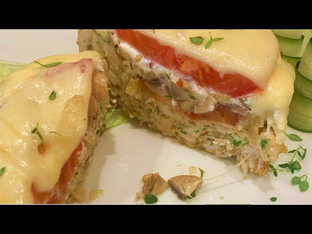 Куриные котлеты в духовке с грибами и томатами смотреть онлайн