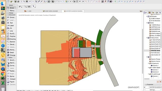 ARCHICAD INTRO - WEEK 3 - PART 4 - SHADOW DIAGRAMS смотреть онлайн