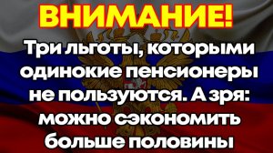 Три льготы, которыми одинокие пенсионеры не пользуются. А зря: можно сэкономить больше половины...