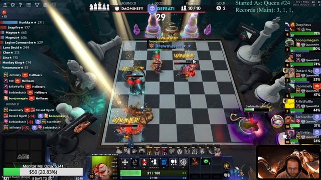 Arc Aqirs with 2xMagnus & Kunkka! 19.02.2023 Dota Auto Chess Top 20 Queen Games смотреть онлайн