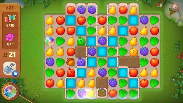 Gardenscapes Level 622 Walkthrough "No Boosters Used" смотреть онлайн