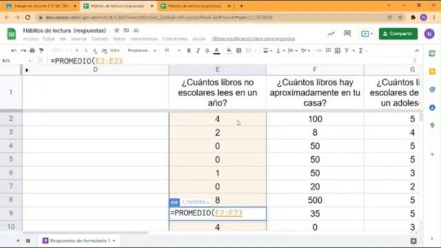 CALCULO DE MODA, MEDIANA Y PROMEDIO EN LA HOJA DE CALCULO DE GOOGLE смотреть онлайн