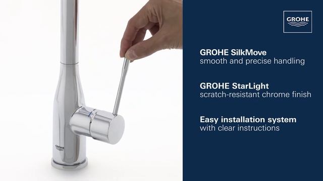 GROHE Essence - Single Lever Kitchen Mixer L-Size with Swivel Spout chrome смотреть онлайн