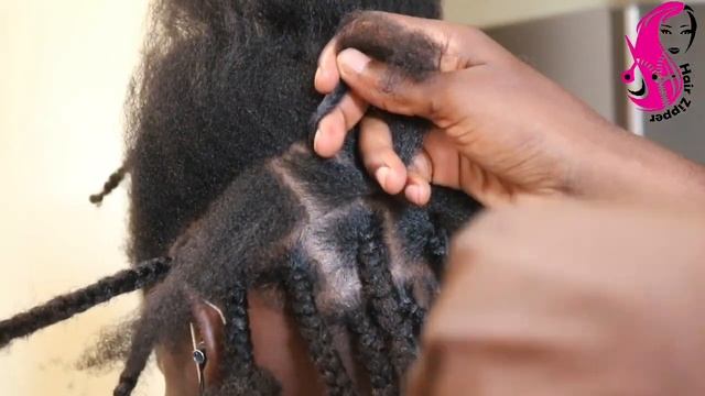 How To Do Long Box (AFRO KINKY BRAIDS) With 4C Hair | WEAK HAIRLINE Be Careful. смотреть онлайн