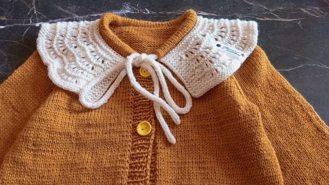 Приглашаю на мк кофточка с воротником спицами.Ссылка в описании. смотреть онлайн