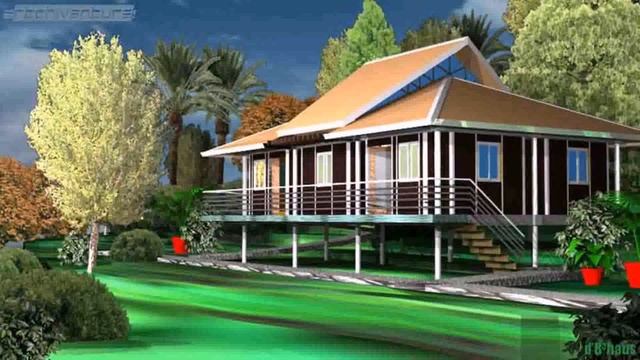 Thailand Bungalow House Plans (see description) смотреть онлайн