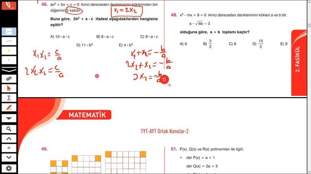 BAŞARI KAMPI 2 60 SORUDA POLİNOM VE 2.DERECEDEN DENKLEMLER TEKRAR смотреть онлайн