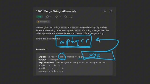 Leetcode 1768: Merge Strings Alternately (RU) смотреть онлайн