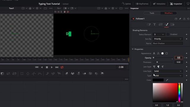Davinci Resolve 16 Typewriter Effect