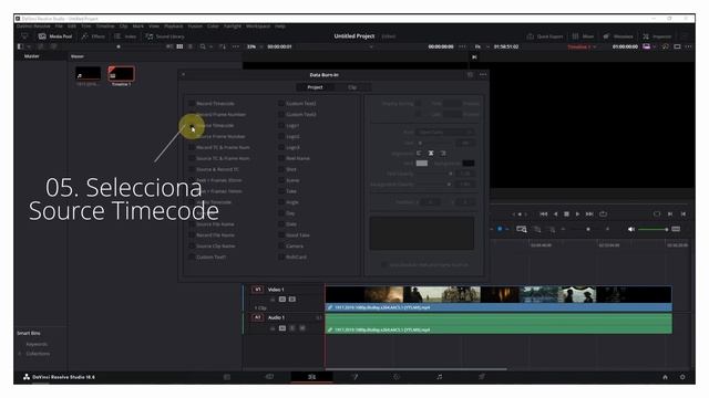 Cómo Colocar Timecode En DaVinci Resolve