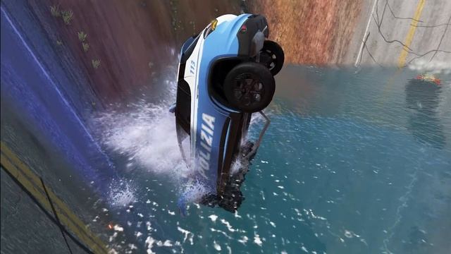 Cars Vs Giant Pit - Huge Water Potholes - BeamNG.Drive смотреть онлайн