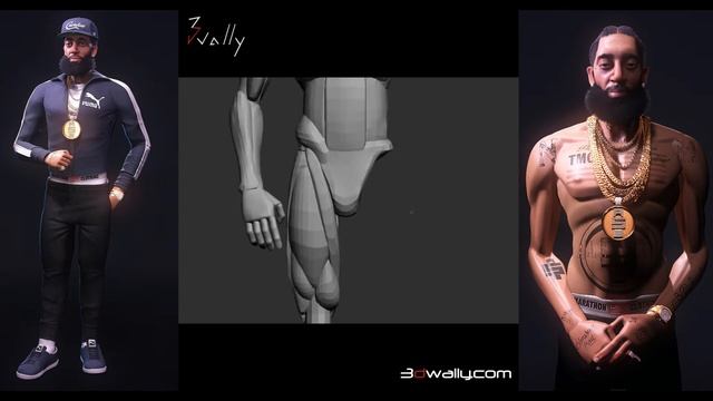 #NipseyHussle #3D sculpting process (part1) #Nipsey Hussle #zbrush смотреть онлайн