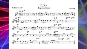 D.I.G. (Chuck Loeb) Backing track + score for Eb alto instruments (1)