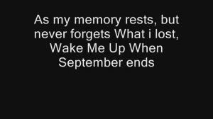 Wake Me Up When September Ends- Green Day [Lyrics] [HQ]
