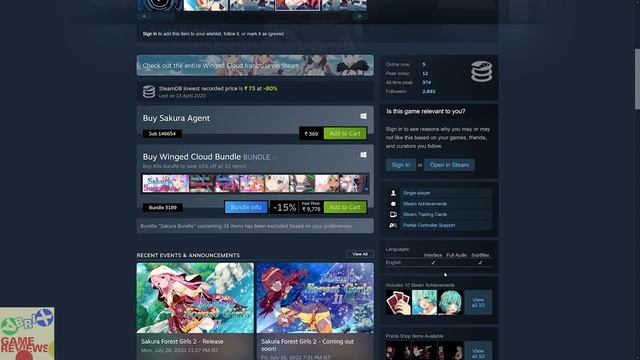 HUMBLE SAKURA SERIES BUNDLE | 16 Games For $12 | ENDS 06-AUG-21 смотреть онлайн