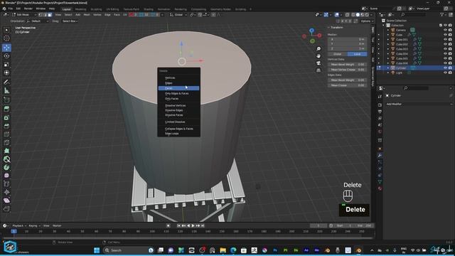 Modeling a Water Tower Tank | Blender Beginner Modelling Tutorial - Part 1 | shift 4 cube смотреть онлайн