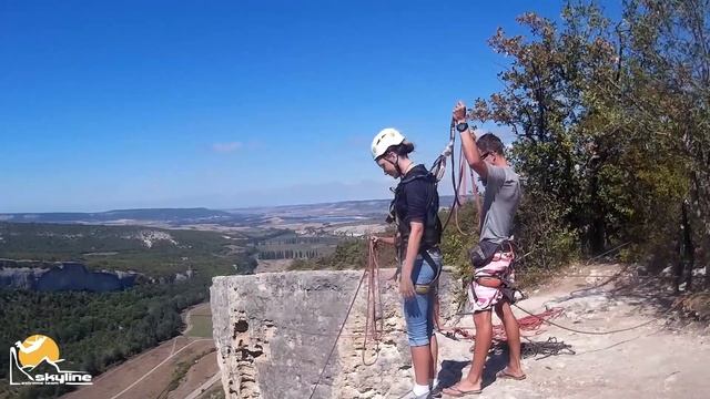 Аня Качи-Кальон, роупджампинг в Крыму с командой Скайлайн смотреть онлайн
