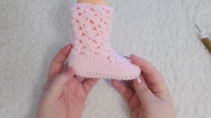 Шикарные ажурные сапожки ( пинетки) крючком для вашей малышки. Подробный мастер класс