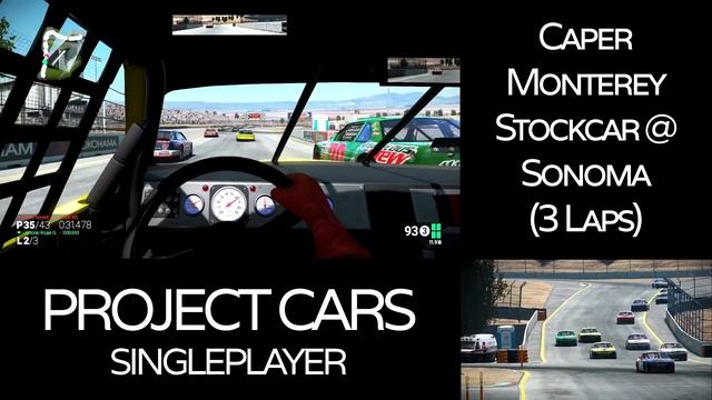 Project CARS - Caper Monterey Stockcar @ Sonoma (3 Laps - 43 Cars) смотреть онлайн