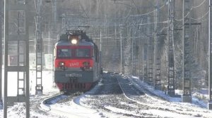 Сборник поездов России зимой | Железная дорога в Сибири | РЖД