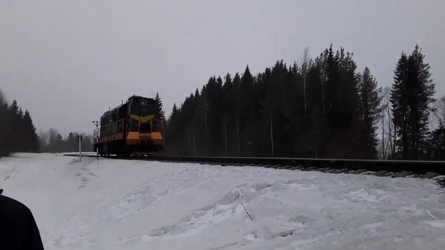 Тепловозы ЧМЭ3т-5832 и 2ТЭ10М-К-2407 следуют резервом.