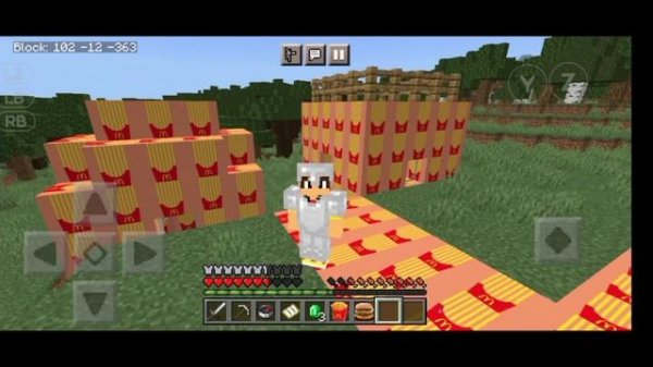 ДЕРЕВНЯ ИЗ КАРТОШКИ ФРИ В МАЙНКРАФТЕ |Dimon play Minecraft