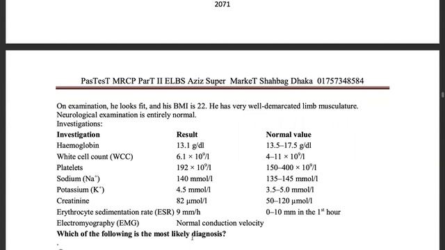 6th session of of Neurology past test MRCP part-2 questions solving by dr Sohrab +8801740163296 смотреть онлайн
